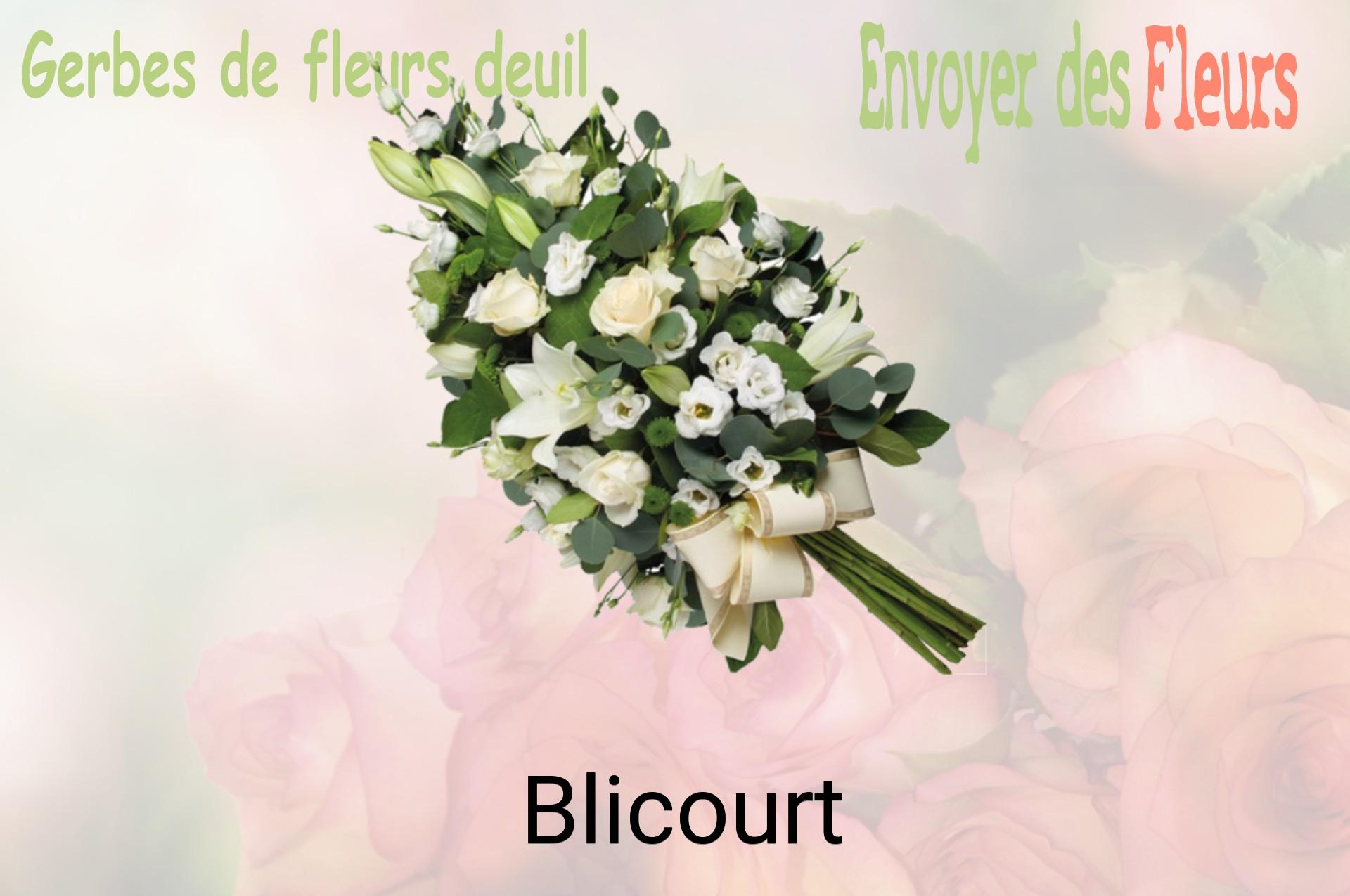 Gerbe de fleurs de deuil livrée à Blicourt